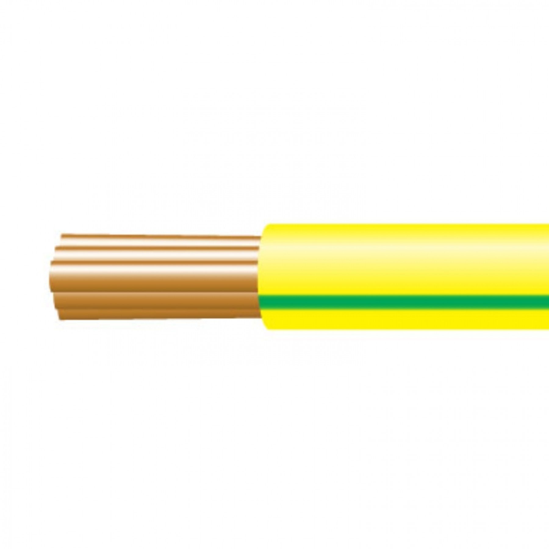 CUT6491X 10mm x (Sold Per Meter) (PVC) Green/Yellow Single Earth Cable 